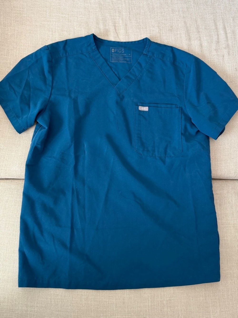 Figs Womens Blue Scrub Top Leon